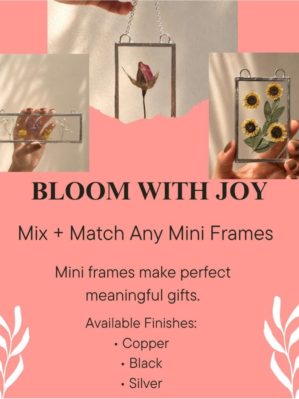 Pressed Flower - Pale Pink Blooms